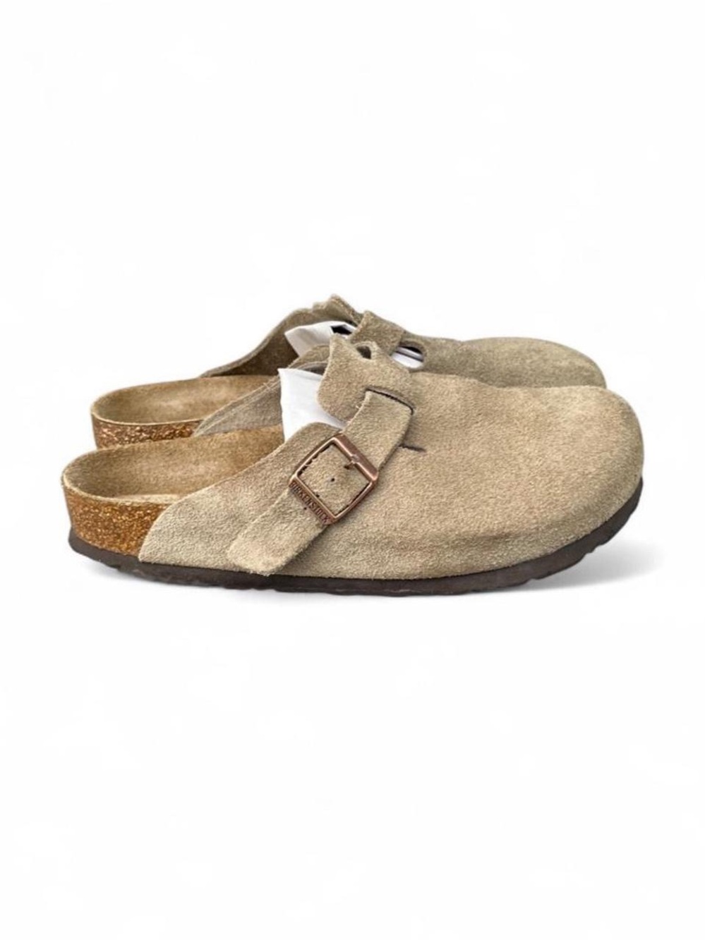 Birkenstock Boston Soft Footbed Taupe Suede Clogs US Women's 8-8.5 EU 39 Regular - Picture 5 of 8